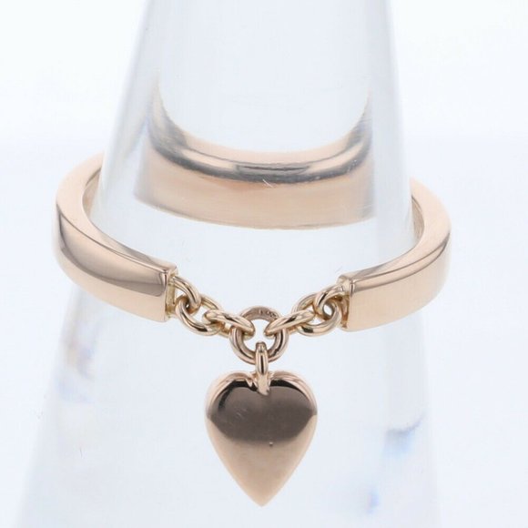 CARTIER LOVE ring with Hanging heart **ROSE  18 K Solid gold!! - Picture 5 of 6